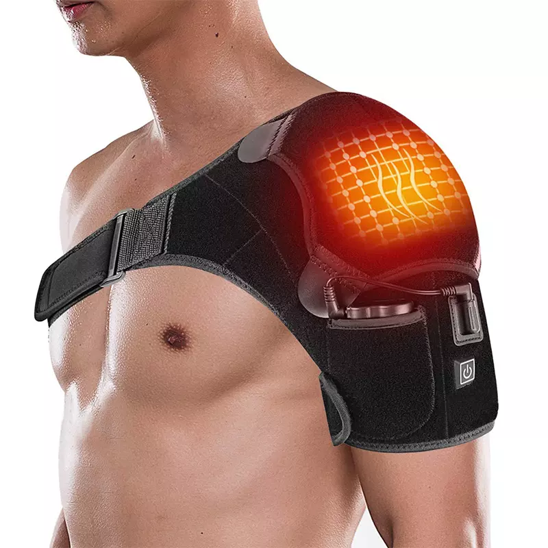 Heated shoulder massager