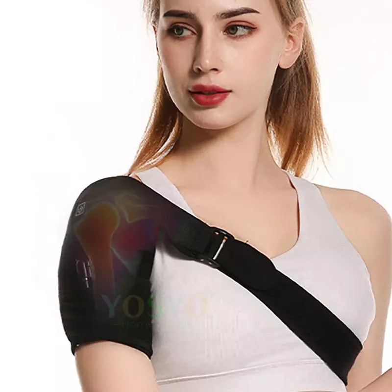 Heated shoulder massager
