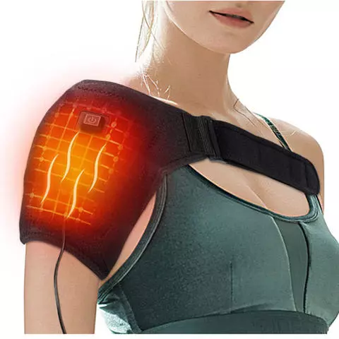 Heated shoulder massager