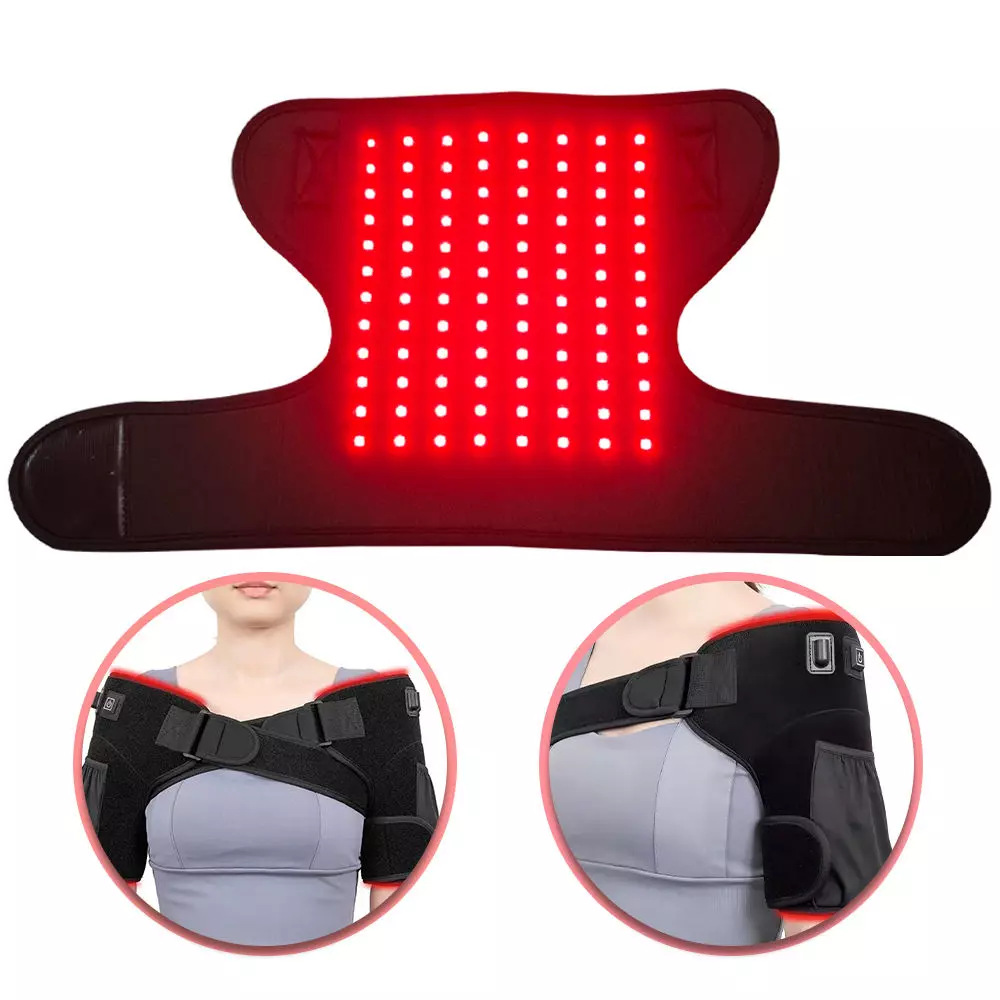 Heated shoulder massager
