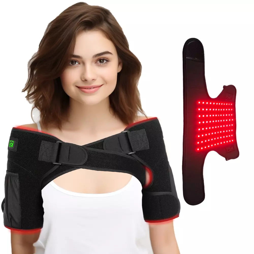 Heated shoulder massager